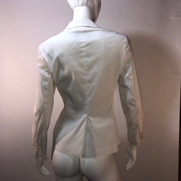 Prada White Two Button Jacket Blazer - Picture 3 of 8